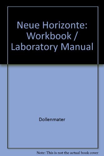 Beispielbild fr Workbook/Laboratory Manual for Neue Horizonte zum Verkauf von SecondSale