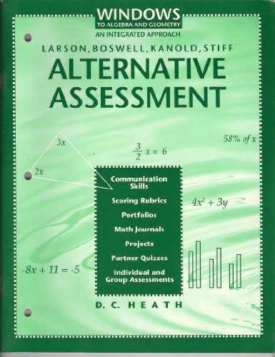 Windows to algebra and geometry: Alternative assessment (9780669376951) by Leech, Cheryl A