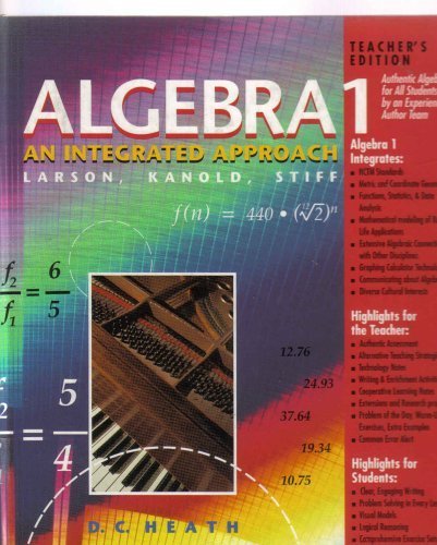 9780669383157: Algebra 1: An Integrated Approach, Teacher's Edition