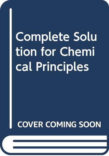 Imagen de archivo de Chemical Principles : Complete Solutions Guide a la venta por Better World Books