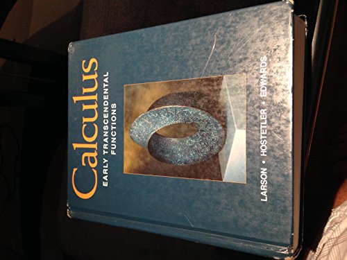 Calculus: Early Transcendental Functions (9780669393491) by Larson, Ron; Edwards, Bruce H.; Hostetler, Robert P.; Heyd, David E.