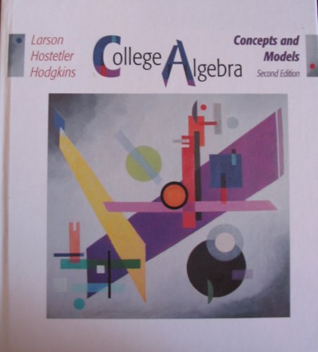 Imagen de archivo de College Algebra: Concepts and Models a la venta por Wonder Book