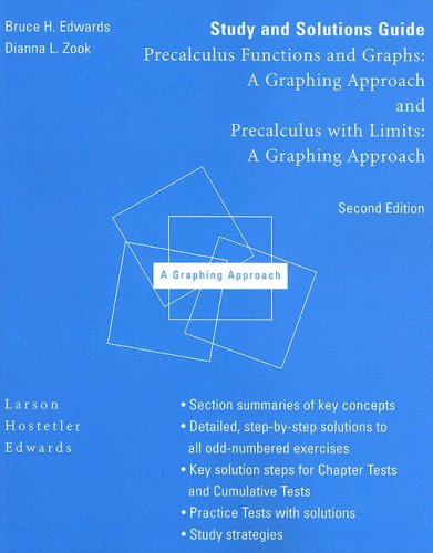 Stock image for Study and Solutions Guide for Larson/Hostetler/Edwards? Precalculus With Limits: A Graphing Approach, 2nd for sale by Book Deals