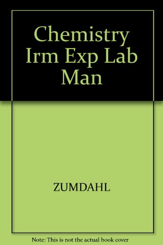 Imagen de archivo de Chemistry Irm Exp Lab Man a la venta por HPB-Red