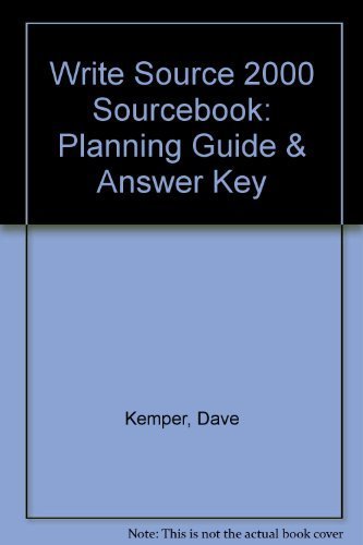 Imagen de archivo de WRITE SOURCE 2000, SOURCEBOOK 7000, TEACHER EDITION a la venta por mixedbag