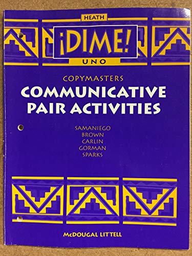Beispielbild fr Dime! Uno: Copymasters Communicative Pair Activities: Consumable (1997 Copyright) zum Verkauf von ~Bookworksonline~
