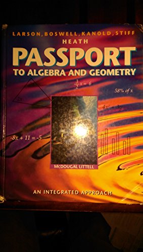 Stock image for Passport to Algebra and Geometry : An Integrated Approach for sale by Better World Books