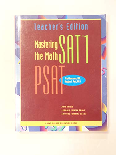 Mastering the math SAT1/PSAT: Connecting mathematics concepts for top performance (9780669457636) by Lawrence, Paul