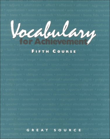 Imagen de archivo de Vocabulary for Achievement: Course 5 a la venta por Better World Books
