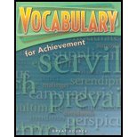 9780669464917: Vocabulary for Acheivement: Course 6 (Teachers Edition)