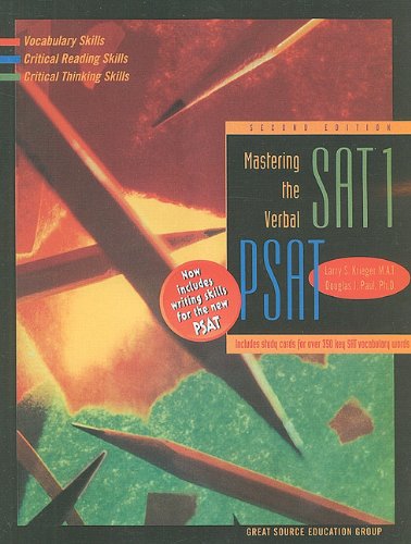 Imagen de archivo de Mastering the Verbal SAT/PSAT a la venta por Better World Books