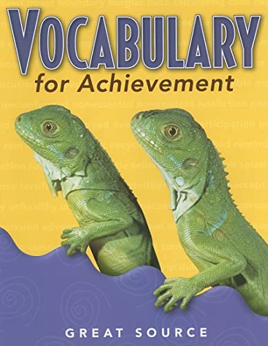 Imagen de archivo de Student Edition Grade 3 2000 (Great Source Vocabulary for Achievement) a la venta por Front Cover Books