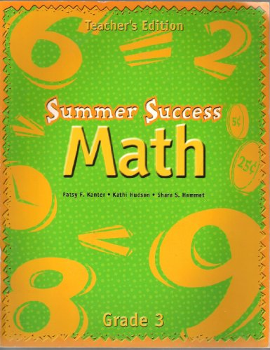 Imagen de archivo de Great Source Summer Success Math: Teachers Edition Grade 3 2000 a la venta por Hawking Books