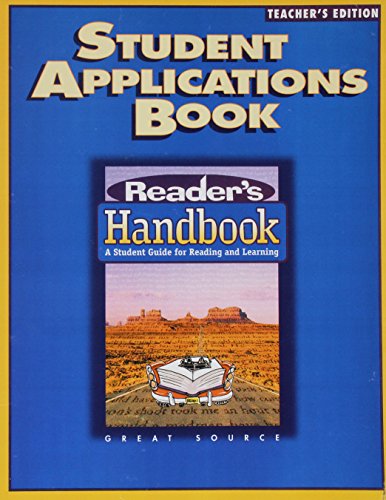 Beispielbild fr Student Applications Book, Teacher's Edition (Reader's Handbook) (Great Source Reader's Handbooks) zum Verkauf von HPB-Red