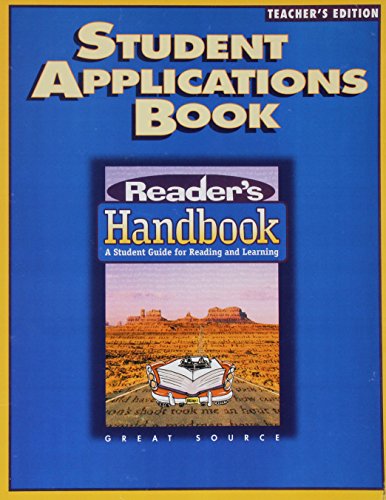 Imagen de archivo de Student Applications Book, Teacher's Edition (Reader's Handbook) a la venta por ZBK Books