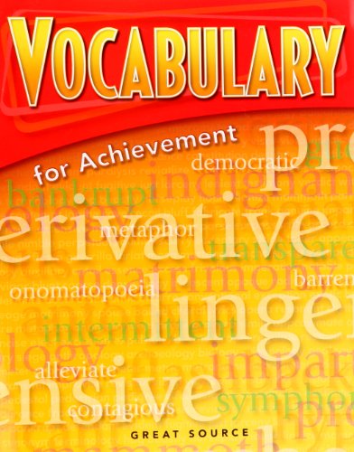 9780669517545: Great Source Vocabulary for Achievement: Student Edition Grade 6 Intro Course 2006