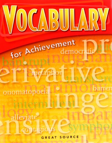 9780669517545: Great Source Vocabulary for Achievement: Student Edition Grade 6