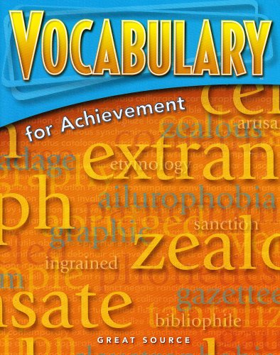 Beispielbild fr Student Edition Grade 7 2006: First Course (Great Source Vocabulary for Achievement) zum Verkauf von GF Books, Inc.