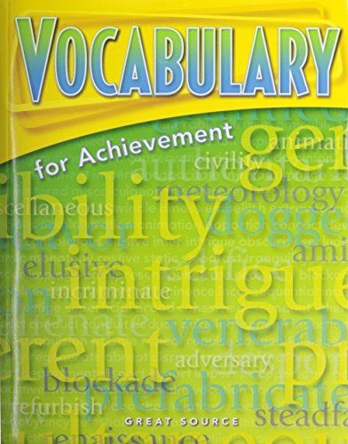 Imagen de archivo de Student Edition Grade 8 2006: Second Course (Great Source Vocabulary for Achievement) a la venta por HPB-Red