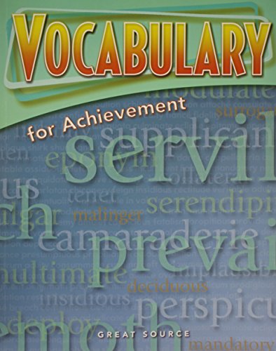 Beispielbild fr Student Edition Grade 11 2006: Fifth Course (Great Source Vocabulary for Achievement) zum Verkauf von ZBK Books