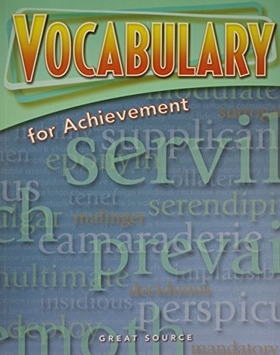 9780669517590: Great Source Vocabulary for Achievement: Student Edition Grade 11 Fifth Course 2006