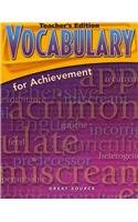 9780669517651: Great Source Vocabulary for Achievement: Teacher Edition Grade 10 Fourth Course 2006 (Homeschool CD Companion 8-A)