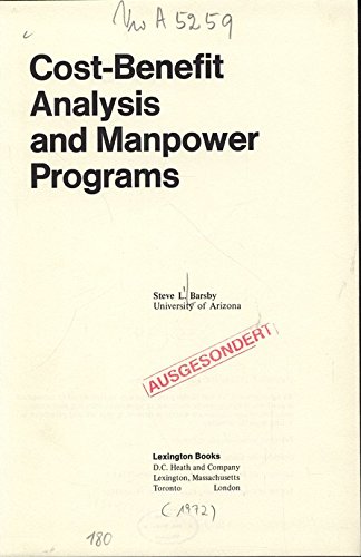 Stock image for Cost-Benefit Analysis and Manpower Programs; for sale by BookDepart