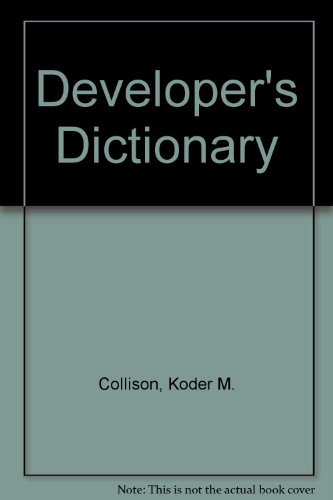 Imagen de archivo de The Developers' Dictionary and Handbook a la venta por Doss-Haus Books