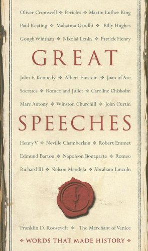 Imagen de archivo de Great Speeches a la venta por Better World Books