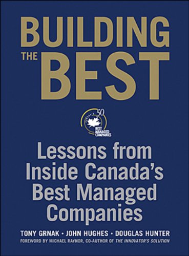 Beispielbild fr Building the Best: Lessons From Inside Canadas Best Managed Companies by Tony Grnak (2006-01-24) zum Verkauf von HPB-Red
