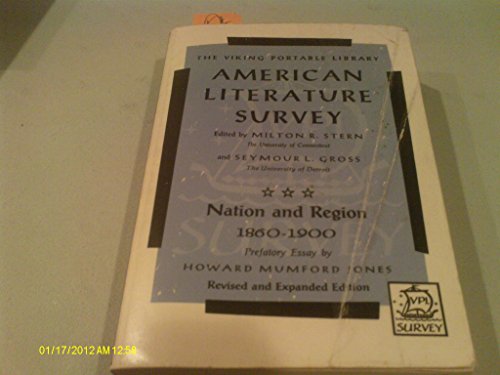 9780670119868: American literature survey (Viking portable library)