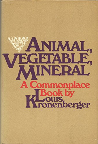 Imagen de archivo de Animal, Vegetable, Mineral a la venta por Dunaway Books