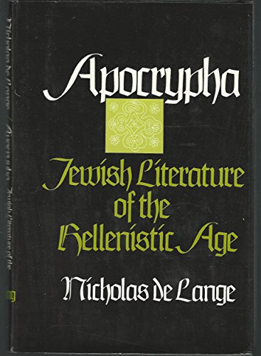 Imagen de archivo de Apocrypha : Jewish Literature of the Hellenistic Period a la venta por Better World Books