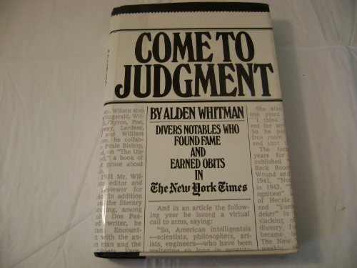 9780670231690: Come to Judgment / Alden Whitman