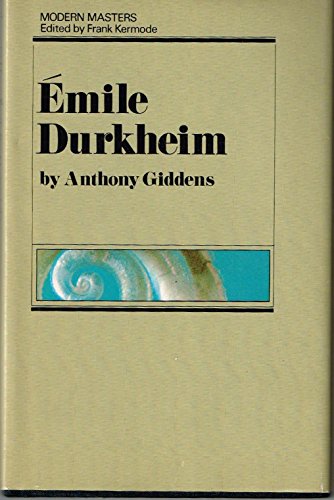 Beispielbild fr Emile Durkheim: 2 (Modern masters) zum Verkauf von Wonder Book