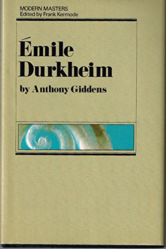 Stock image for Emile Durkheim: 2 (Modern masters) for sale by Wonder Book