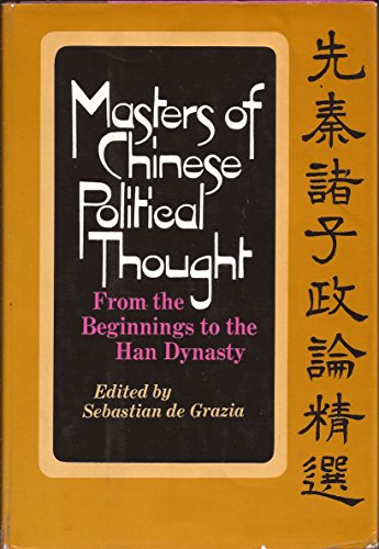 Beispielbild fr Masters of Chinese Political Thought zum Verkauf von Ergodebooks