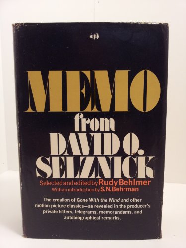 Imagen de archivo de Memo from David O. Selznick a la venta por R Bookmark