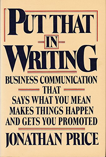 Stock image for Put that in Writing for sale by Dunaway Books