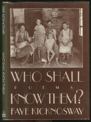 Who Shall Know Them? Poems.