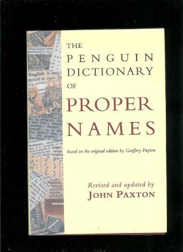 Beispielbild fr The Penguin Dictionary of Proper Names zum Verkauf von AwesomeBooks