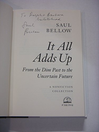 Beispielbild fr It all Adds Up: From the Dim Past to the Uncertain Future (Penguin Great Books of the 20th Century) zum Verkauf von Wonder Book