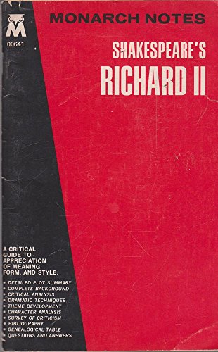 Stock image for Shakespeare's Richard II for sale by Once Upon A Time Books