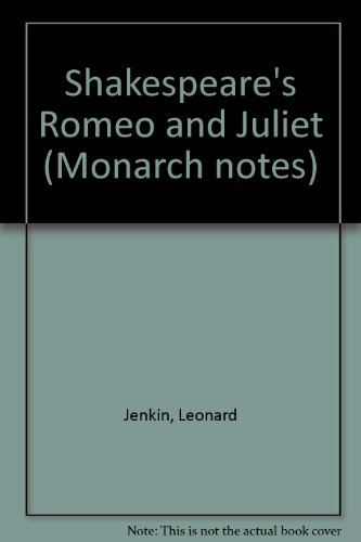 Imagen de archivo de Shakespeare's Romeo and Juliet (Monarch Notes) a la venta por Wonder Book