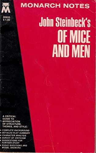 9780671006938: John Steinbeck's "of Mice and Men" (Monarch notes)