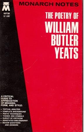 Beispielbild fr Monarch Notes on Yeats' Poetry zum Verkauf von Better World Books