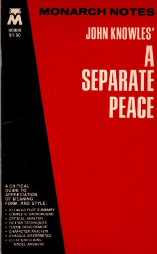 Beispielbild fr Separate Peace zum Verkauf von Better World Books