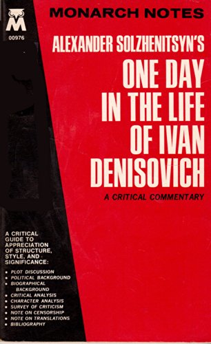 Alexander Solzhenitsyn's One Day in the Life of Ivan Denisovich (9780671009762) by Solzhenitsyn, Aleksandr Isaevich