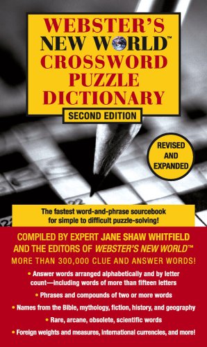 Imagen de archivo de Webster's New World Crossword Puzzle Dictionary a la venta por Better World Books