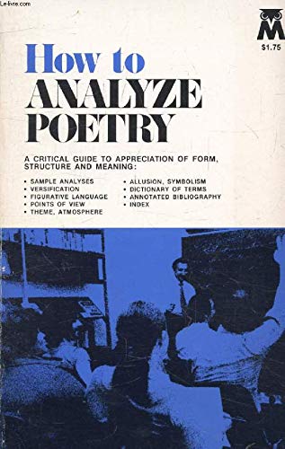 Stock image for How to Analyze Poetry for sale by Wonder Book